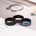 Wholesale Hot Selling Stainless Steel Ring Jewelry Red Green Titanium Steel Carbon Fiber Rings